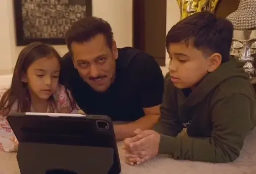 क्या एक्टर सलमान खान ने भांजे-भांजी के साथ 'मातृभूमि' गाते हुए वीडियो शेयर किया?