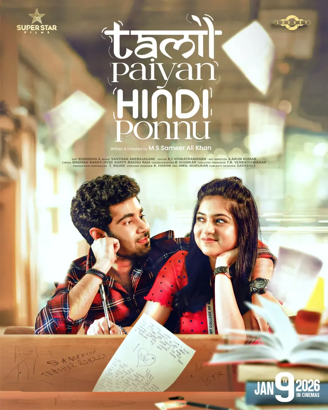 Will Sameer Ali Khan's rom-com 'Tamil Paiyan Hindi Ponnu' captivate audiences on January 9 next year?