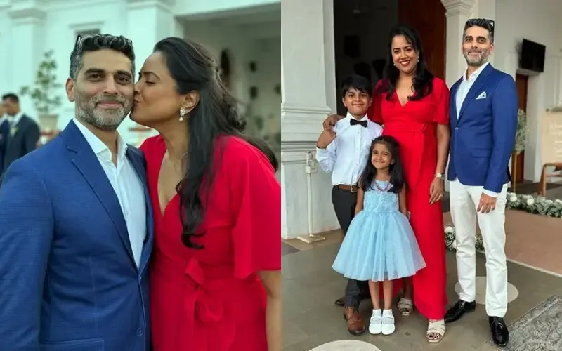 Sameera Reddy Marks 11 Years of Marriage with a Heartfelt Kiss