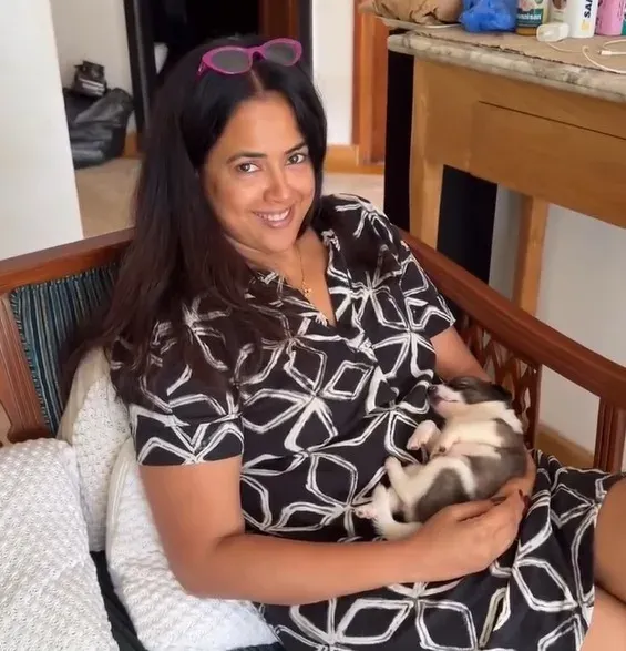 Sameera Reddy adopts Indie dog Maya from Goa shelter, shares emotional video