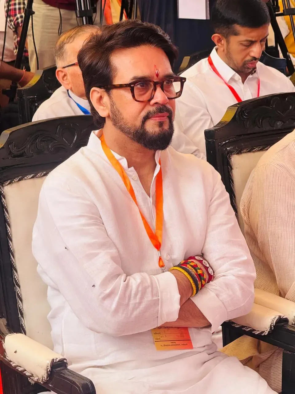 Anurag Thakur Celebrates 40 Years of Samskrita Bharati at Delhi Office Launch