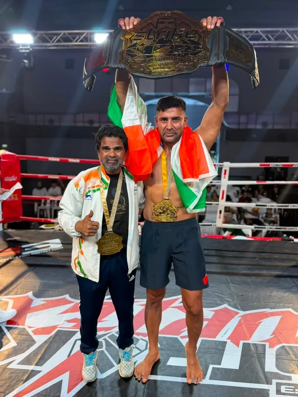 Sangram Singh wins Asian MMA Championship, defeats Pakistan's Mohammad Abid in 80 seconds