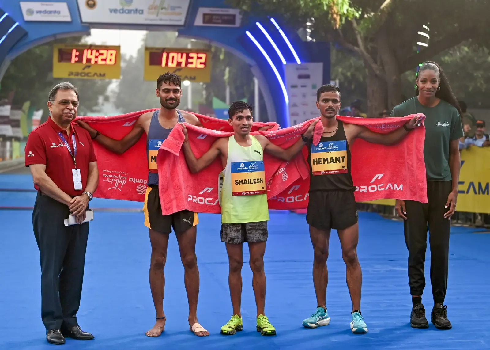 Kushwaha, Dhyani clinch Indian Elite gold at Delhi Half Marathon 2026