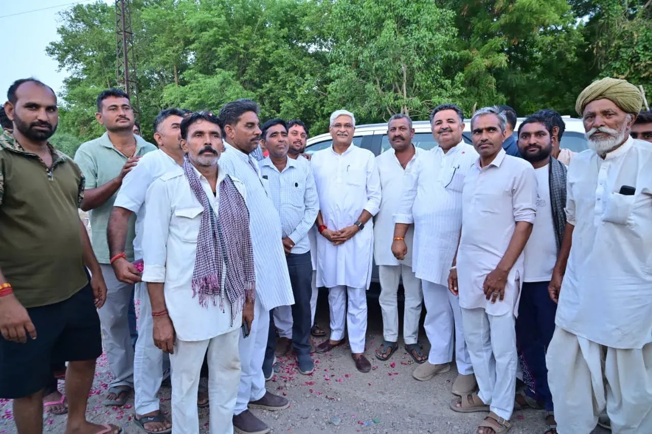 Shekhawat Thanks BJP Workers After Jaisalmer Road Visit