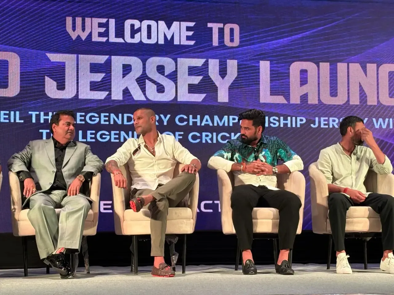 What Jerseys Did Shikhar Dhawan Reveal for the Intercontinental Legends Championship?