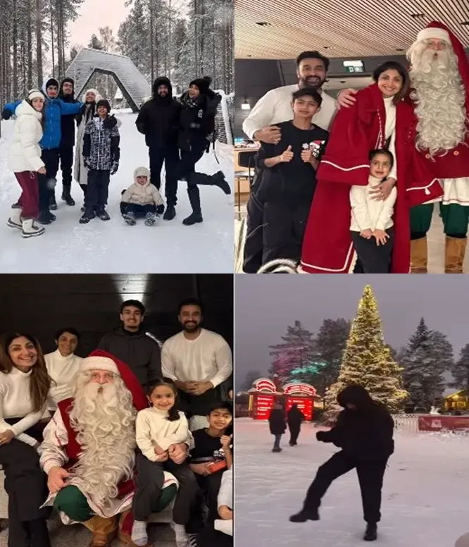 Shilpa Shetty and Raj Kundra Embrace Christmas with Punjabi Traditions