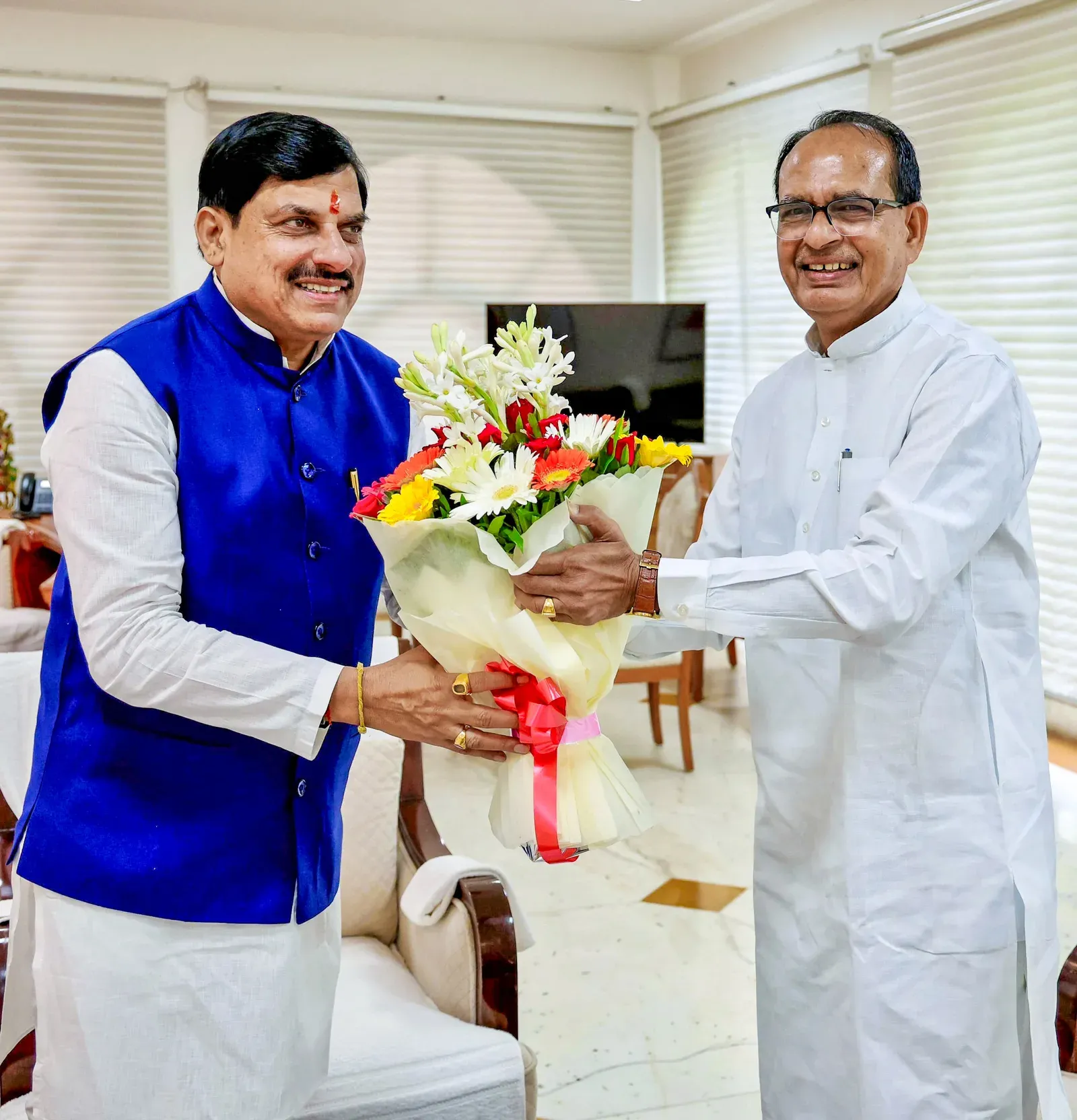 Shivraj Singh Chouhan meets MP CM Mohan Yadav in Bhopal, reviews Centre-State development agenda