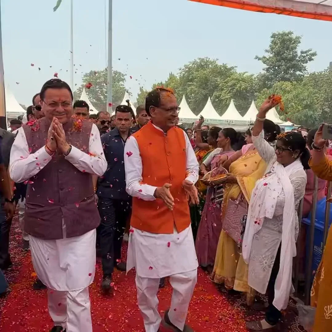 Shivraj Singh Chouhan Joins Uttarakhand CM Dhami at Rudrapur Event