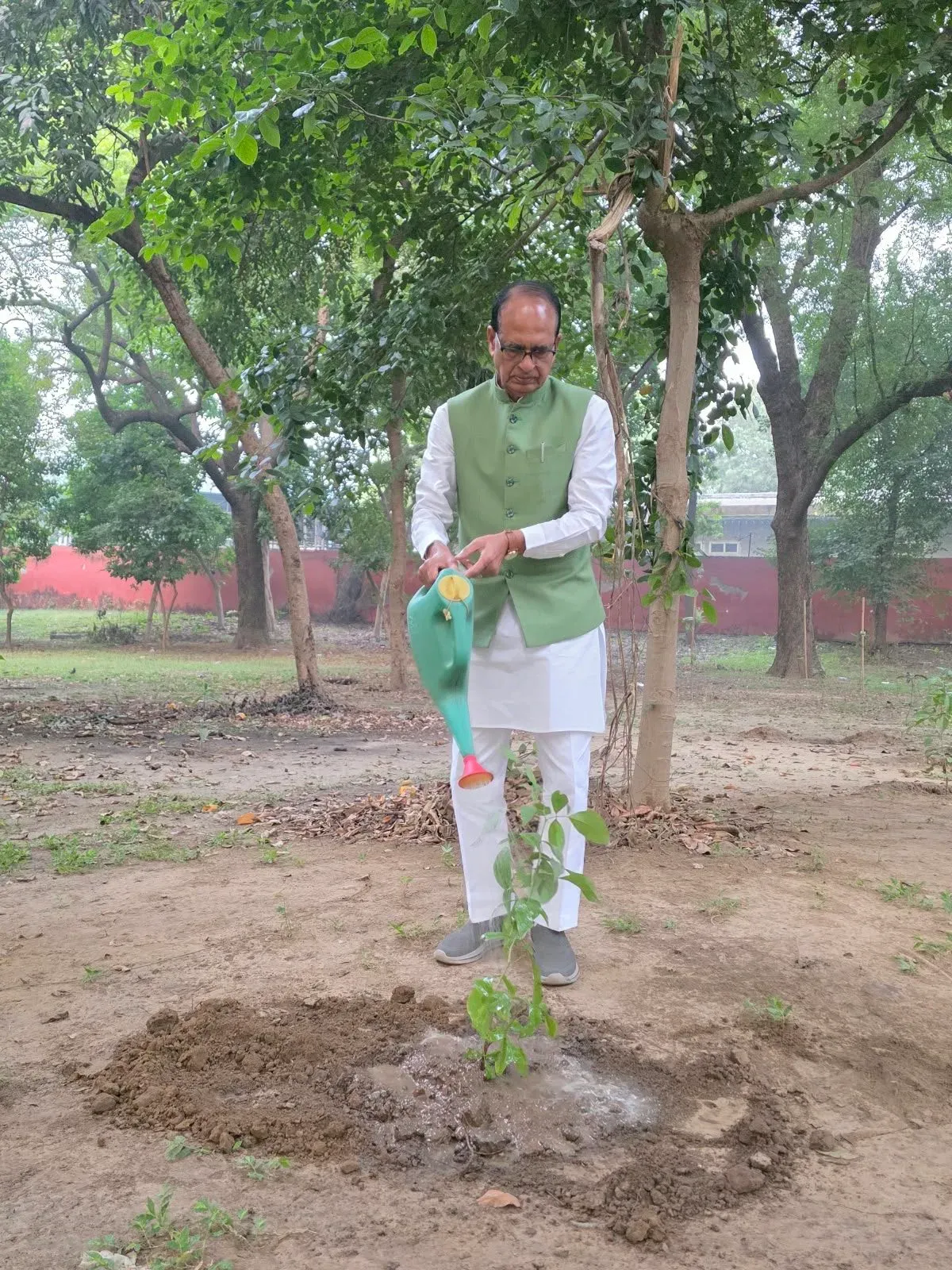 Shivraj Singh Chouhan Plants Tree in Delhi, Invites Public to Join Drive
