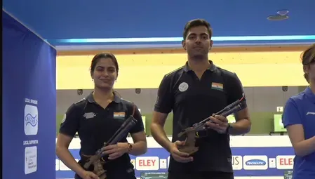 Manu Bhaker, Samrat Rana win silver at ISSF World Cup Munich 2025