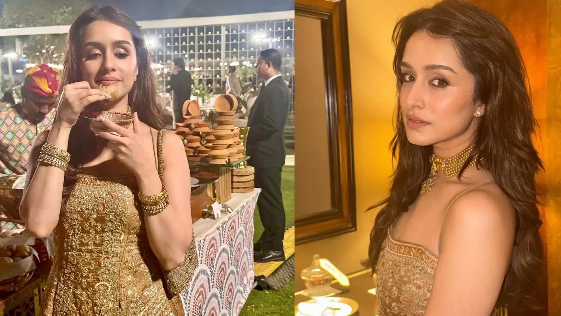 Shraddha Kapoor Savors Infinite Pani Puri at a Wedding