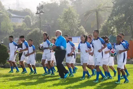PM Modi plays football with 17 Sikkim youth in Gangtok, players call it unforgettable