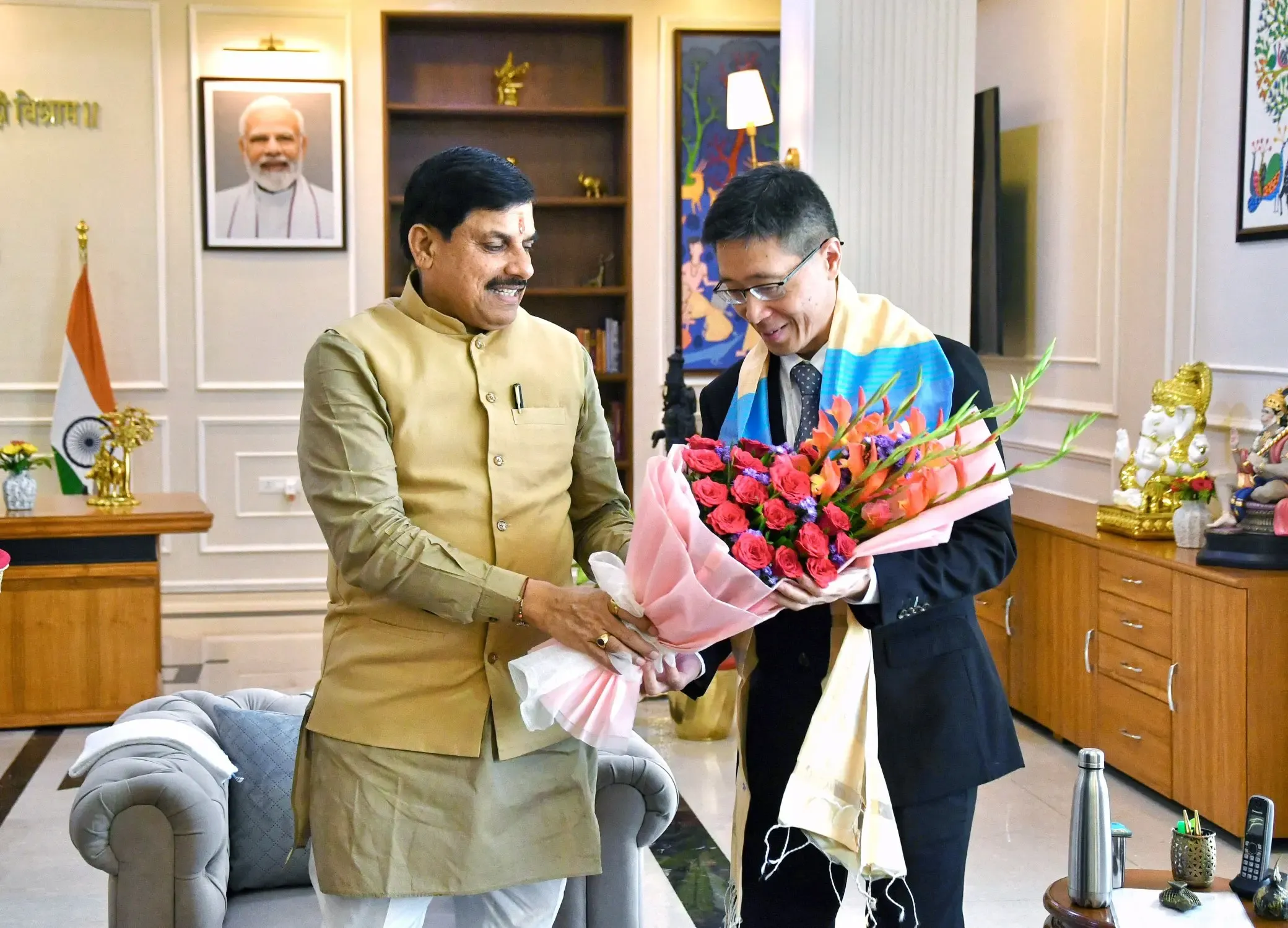 What Did the Singapore Consul General Discuss with CM Mohan Yadav?