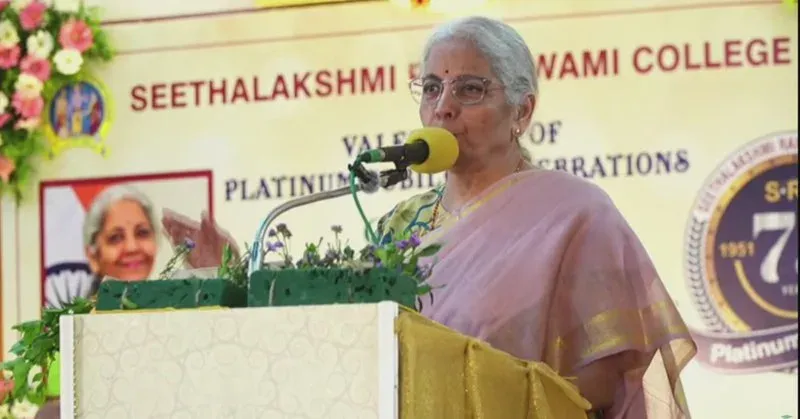 Sitharaman Addresses Seethalakshmi Ramaswami College Platinum Jubilee