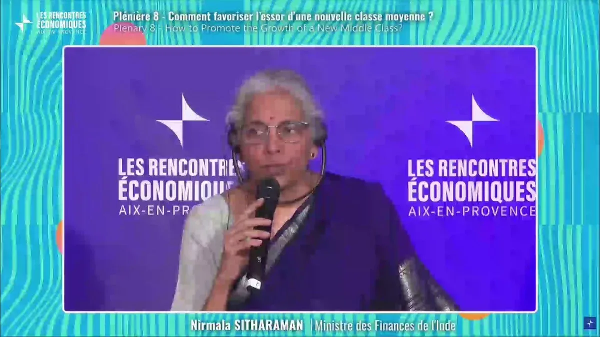 Sitharaman champions Jan Dhan, digital credit at Aix forum
