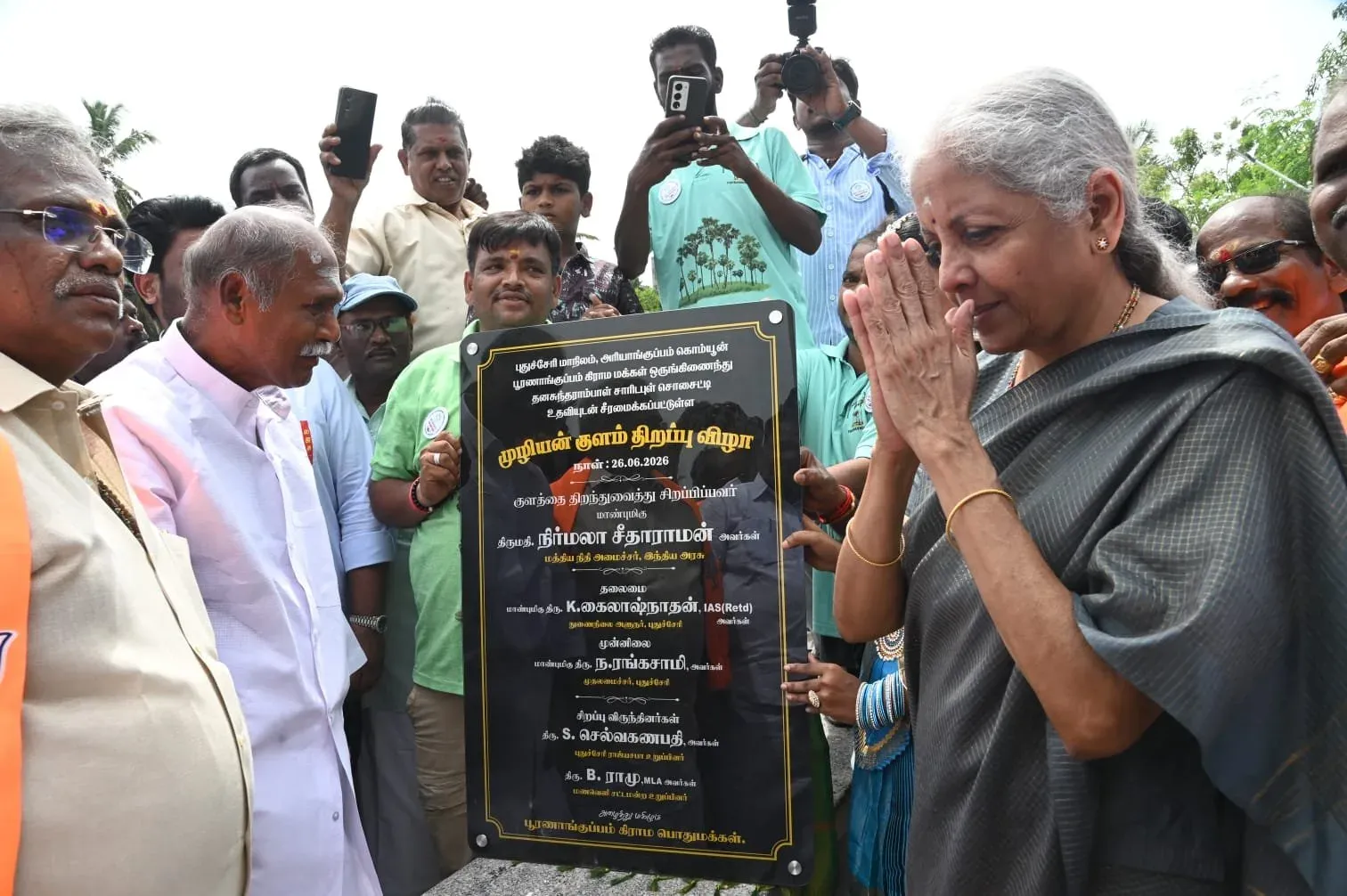 Sitharaman highlights Puducherry kulam restoration for water security