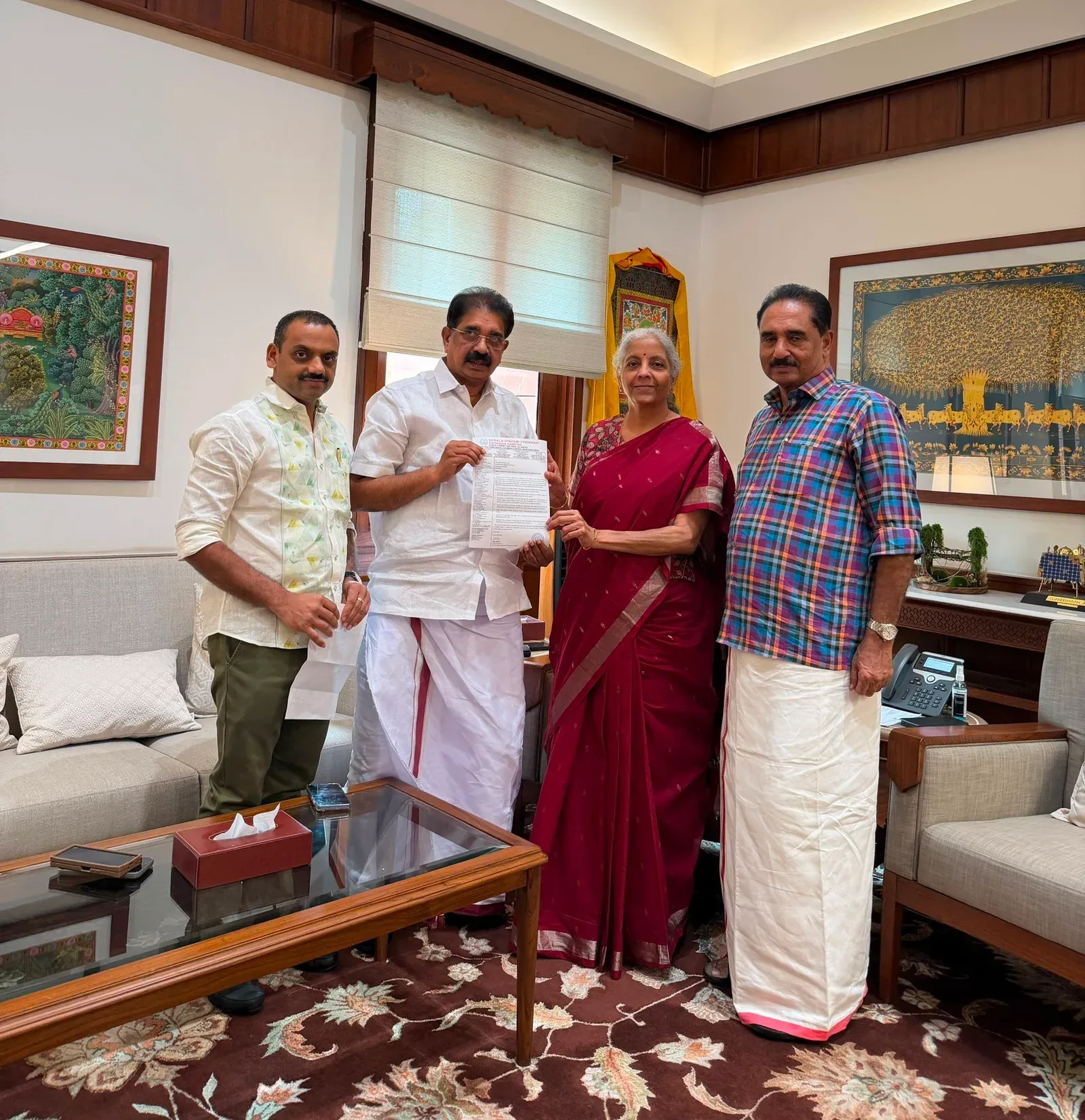 Sitharaman Meets Kerala MPs Premachandran & Kuriakose