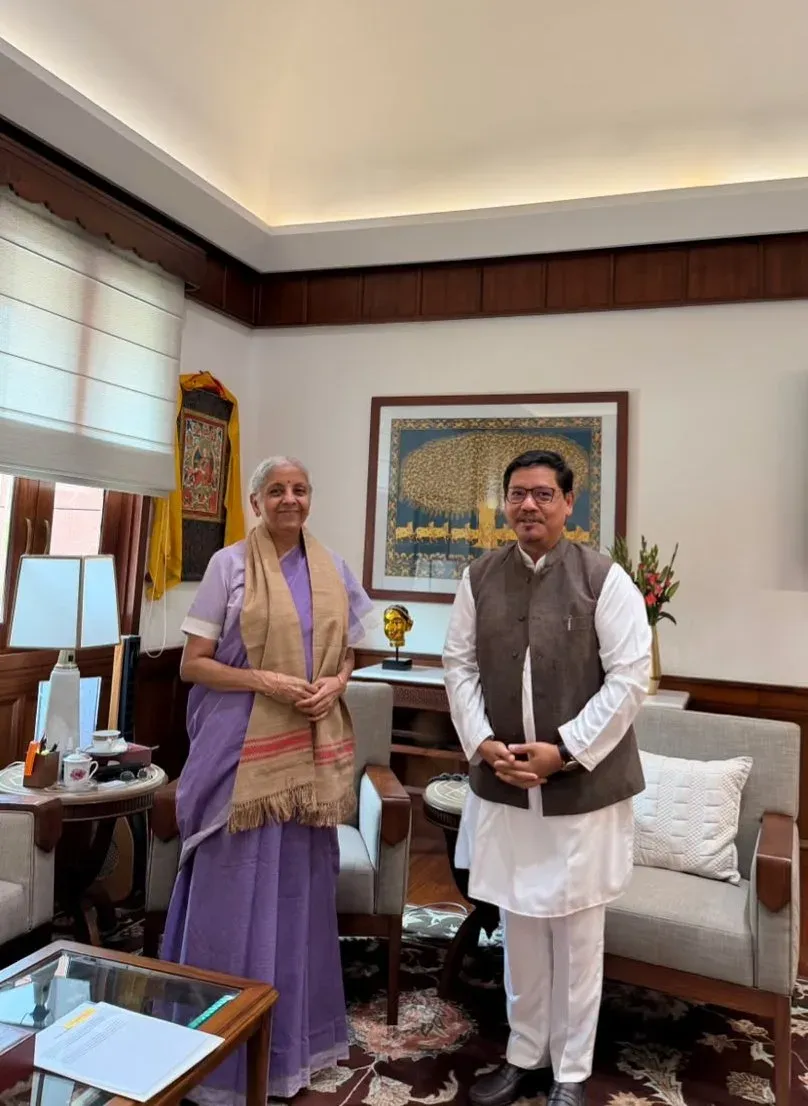 Sitharaman Meets Meghalaya CM Conrad Sangma at Parliament House