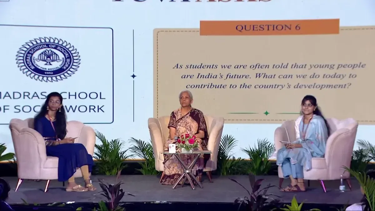 Sitharaman to Chennai students: youth must think together for common good