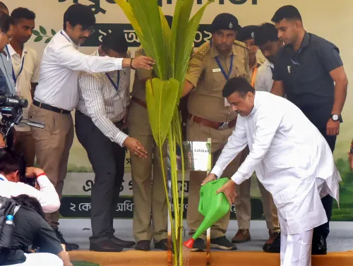 Kolkata: Suvendu Adhikari attends "Sabuj Swadhinata" plantation drive