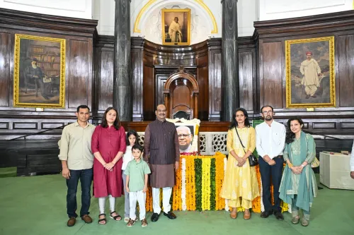 New Delhi: Om Birla pays tribute to Somnath Chatterjee