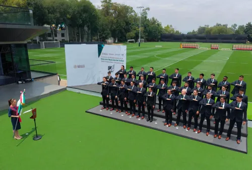 Mexico City: Presentation ceremony for the Mexican national football team