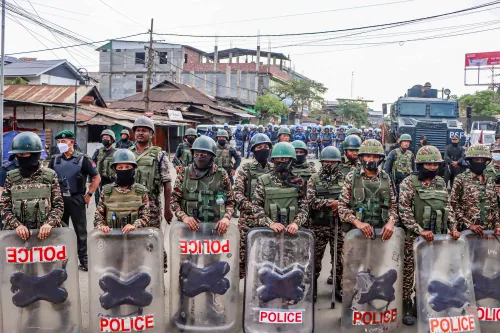 इम्फाल पूर्व: बिष्णुपुर विस्फोट में दो शिशुओं की हत्या पर विरोध प्रदर्शन