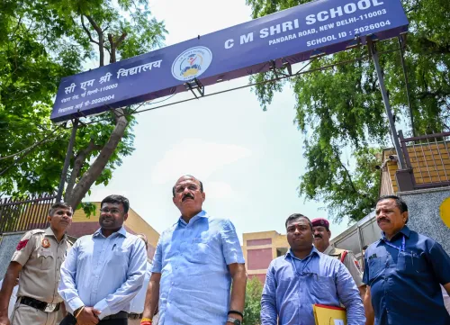 New Delhi: Delhi Minister Ashish Sood visits NEET exam centre