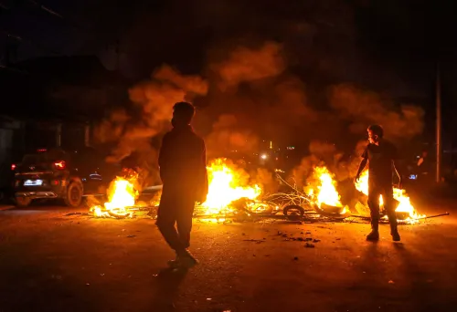 Bishnupur: Violence breaks out in Bishnupur during protests