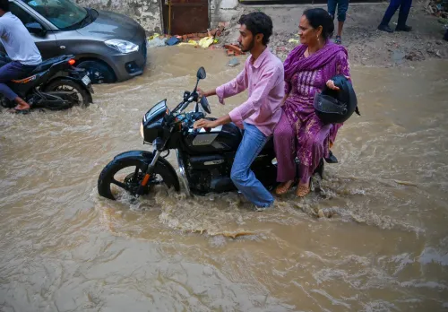 Heavy Rain Causes Waterlogging in Gurugram