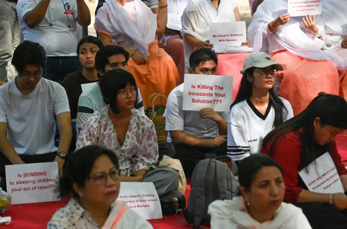 नई दिल्ली: कूकी समुदाय का जन्तर मंतर पर विरोध