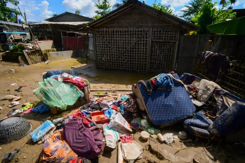 Sivasagar: Flash floods damage houses