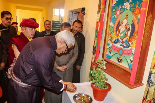 Leh: Gajendra Singh Shekhawat Attends Programmes at Central Institute of Buddhist Studies