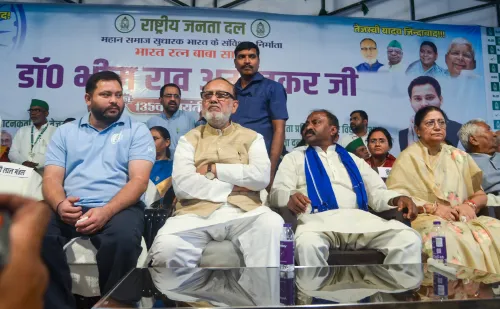 Patna: Tejashwi Yadav participates in Ambedkar Jayanti celebration