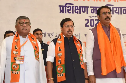 शिविर में नितिन नबीन, रविशंकर प्रसाद और संजय सारोगी एक साथ