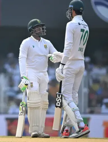 2nd Test: Muthusamy’s century, Jansen’s fifty take South Africa to 428/7