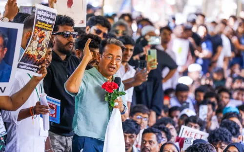 सोनम वांगचुक का धरना चौक पर संबोधन
