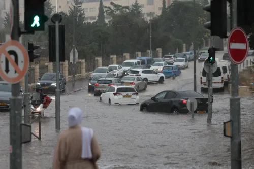 Jerusalem: Waterlogging after heavy rains