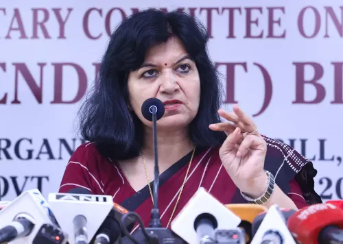 अपराजिता सारंगी ने 130वें संशोधन विधेयक पर की प्रेस वार्ता