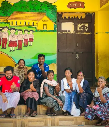 Voters participate in the electoral process in Palakkad