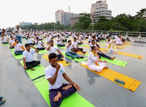 Kolkata: Yoga Day Celebrations on the Hooghly River