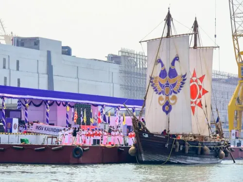Mumbai: INSV Kaundinya Flag-In Ceremony at Naval Dockyard