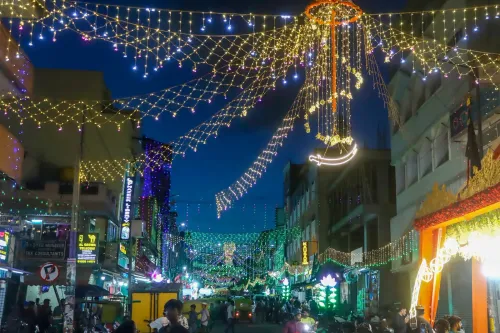 Bengaluru: Broadway Road illuminated ahead of Muharram