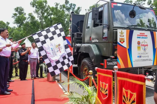 Ranchi: Jharkhand Sports Minister flags off Durand Cup trophy tour