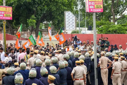 जयपुर में BJP प्रदर्शन: पुलिस तैनात