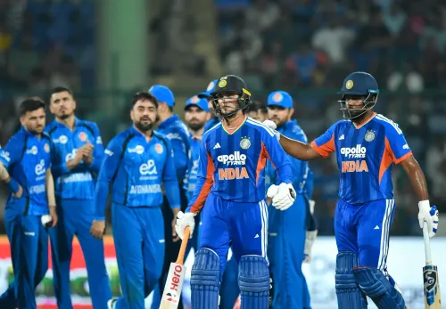 Abhishek Sharma's 30-ball T20I ton powers India to 221/7 vs Afghanistan