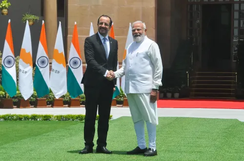 हैदराबाद हाउस में मोदी और क्रिस्टोडौलिडेस की मुलाकात