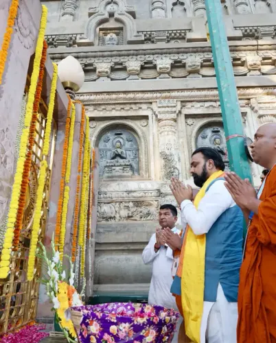 Bodh Gaya: CM Samrat Chaudhary offers prayers atMahabodhi Temple