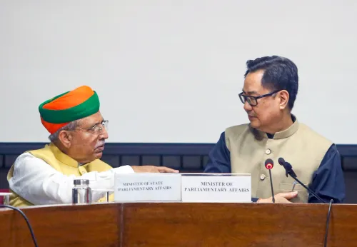 New Delhi: Kiren Rijiju addresses the press following the Parliament's Budget Session
