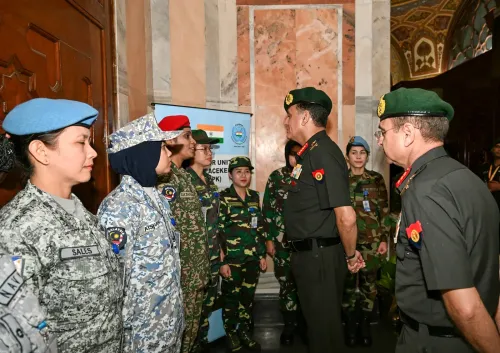 New Delhi: Army chief felicitates women officers from ASEAN nations